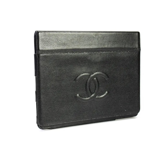 CHANEL 💯% authentic folding tablet case - black caviar leather - Picture 4 of 14
